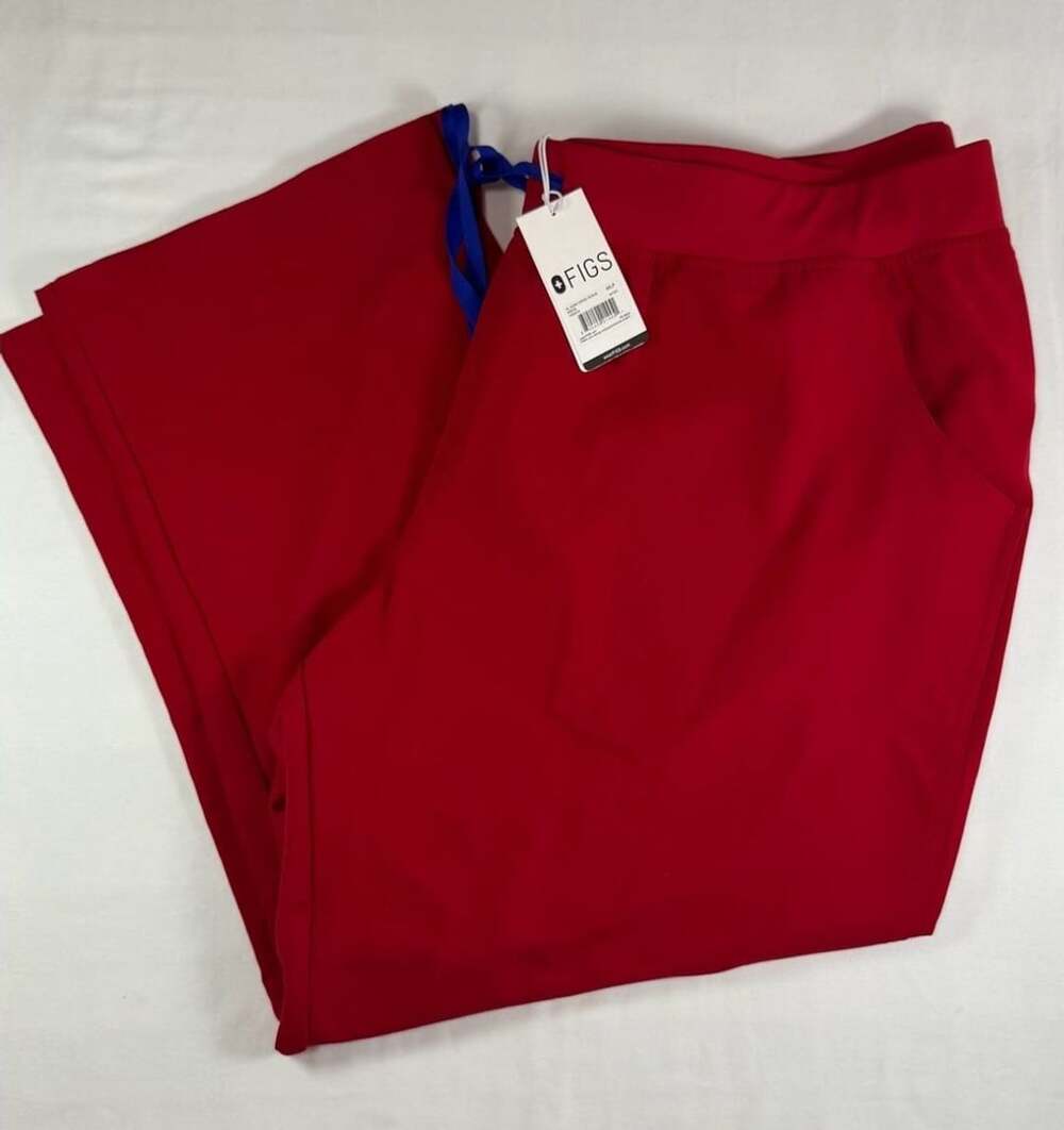 Figs Kade Cargo Scrub Pants Size 4XLP Red Medical Uniform